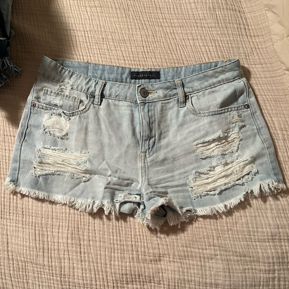 Aeropostale Distressed Denim Shorts
